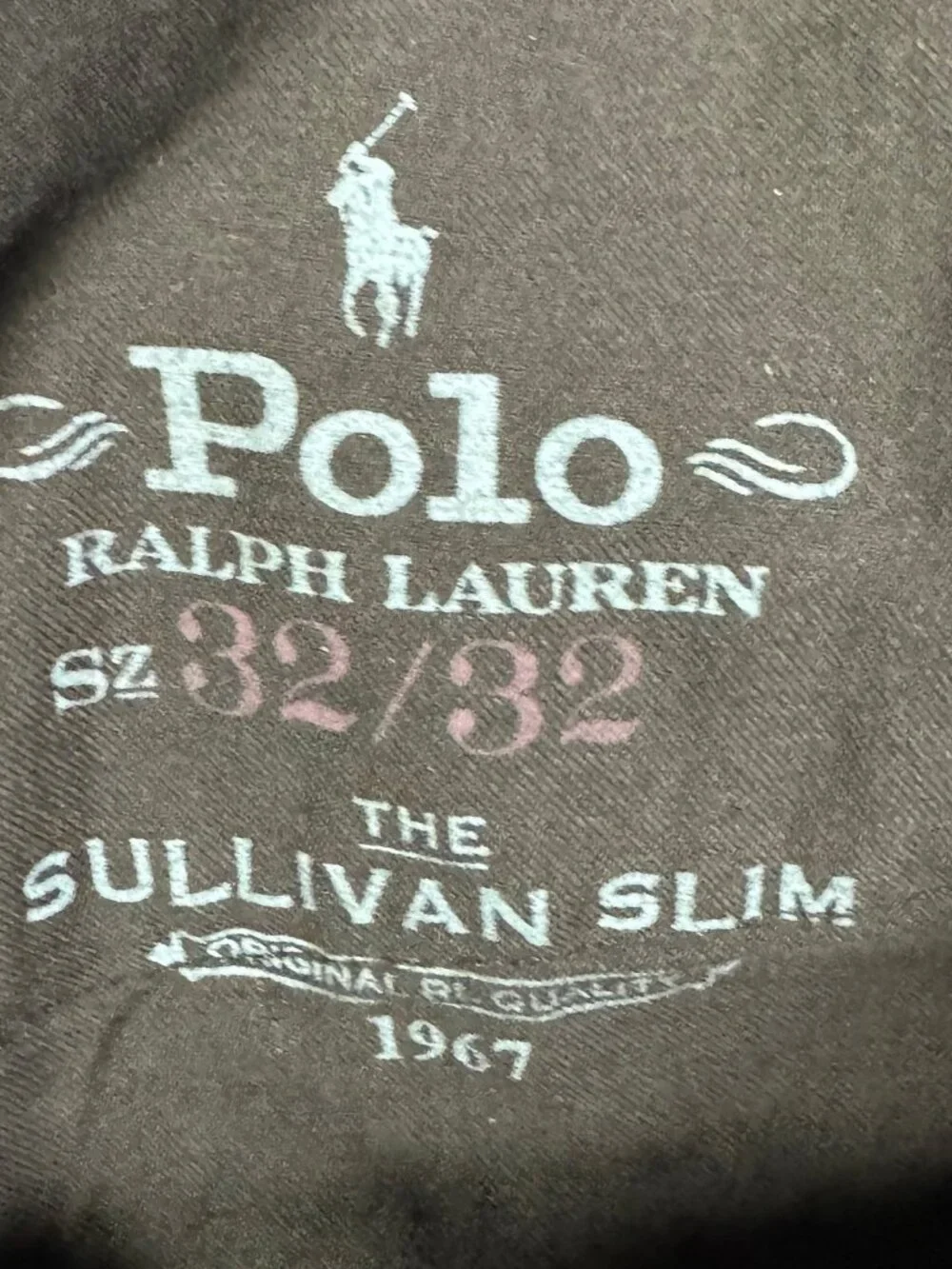 Polo Ralph Lauren Jeans Mens 32x32 Black The Sullivan Slim Stretch Denim Pants
